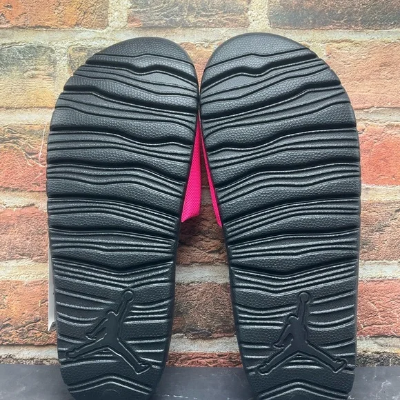 Nike Jordan Break Slide Sandals Size 13 Hyper Pink Black Yellow - Picture 4 of 4